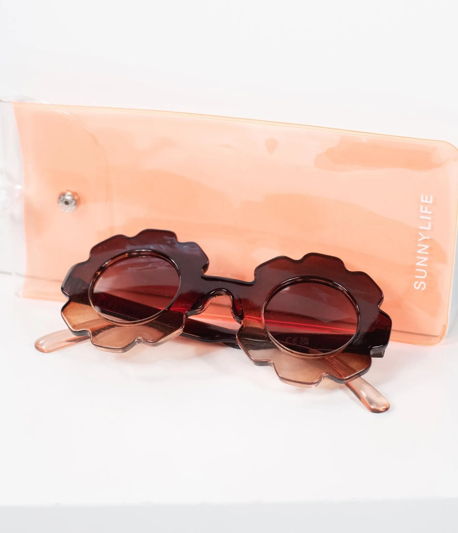 1970s Brown Ombre Daisy Summer Sunglasses