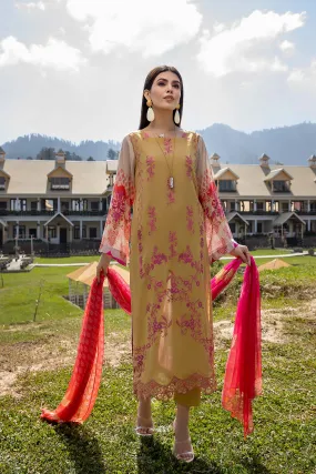 3-Pc Unstitched Embroidered Swiss With Chiffon Dupatta CM-13