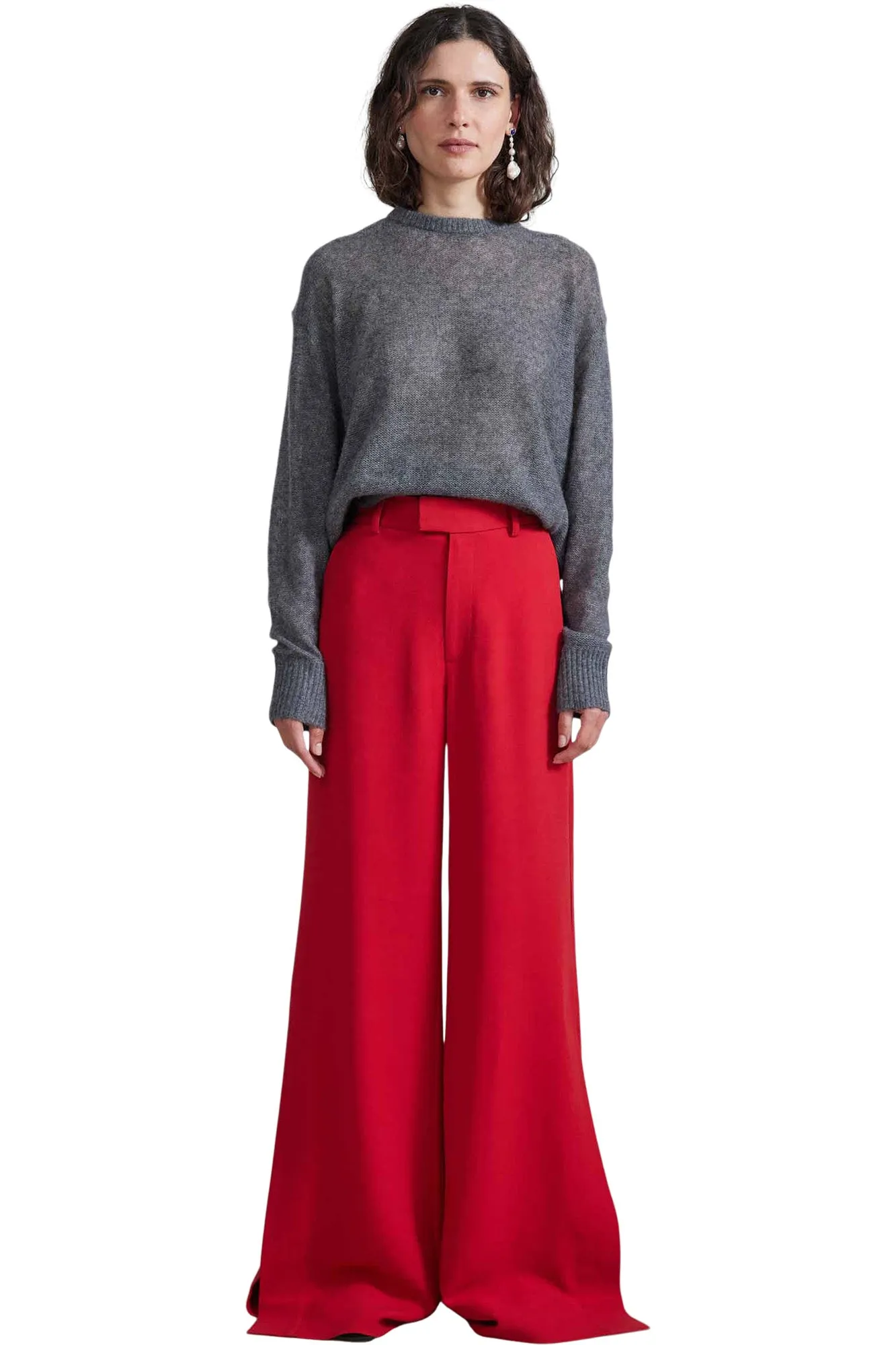 Apiece Apart Alba Trouser in Deep Red