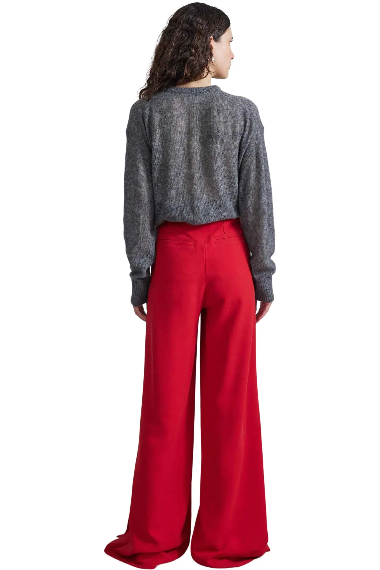 Apiece Apart Alba Trouser in Deep Red