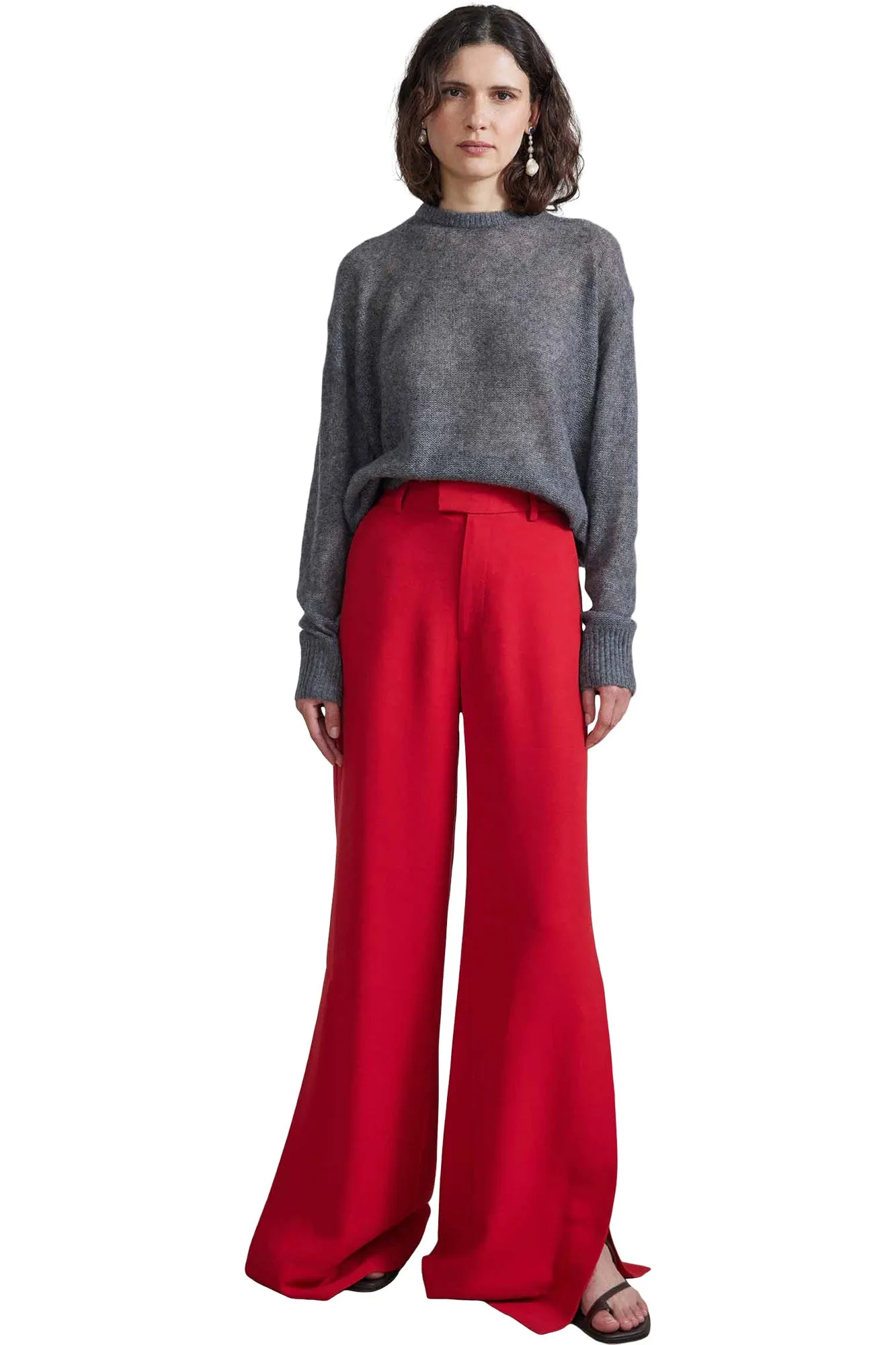 Apiece Apart Alba Trouser in Deep Red