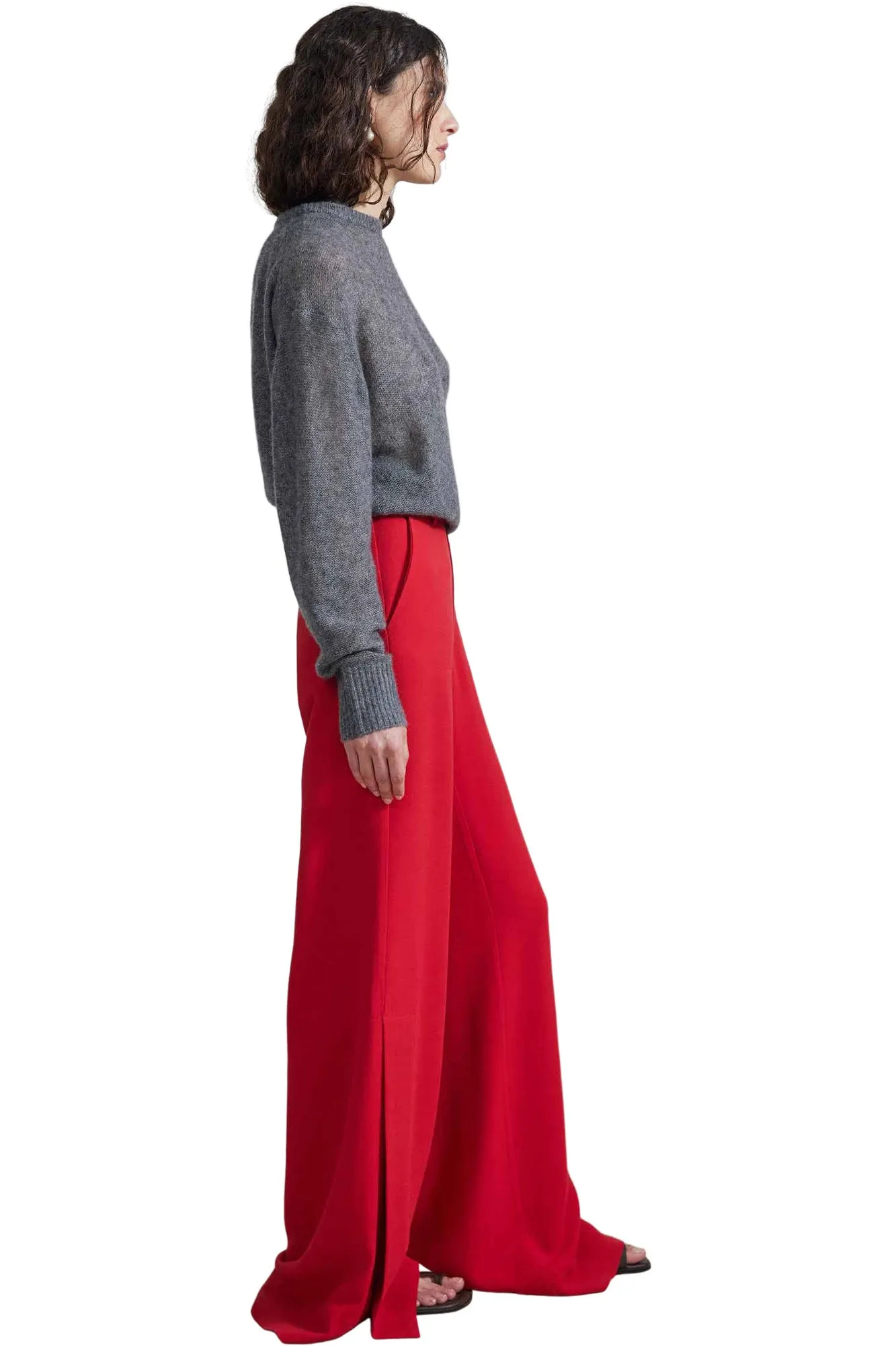 Apiece Apart Alba Trouser in Deep Red