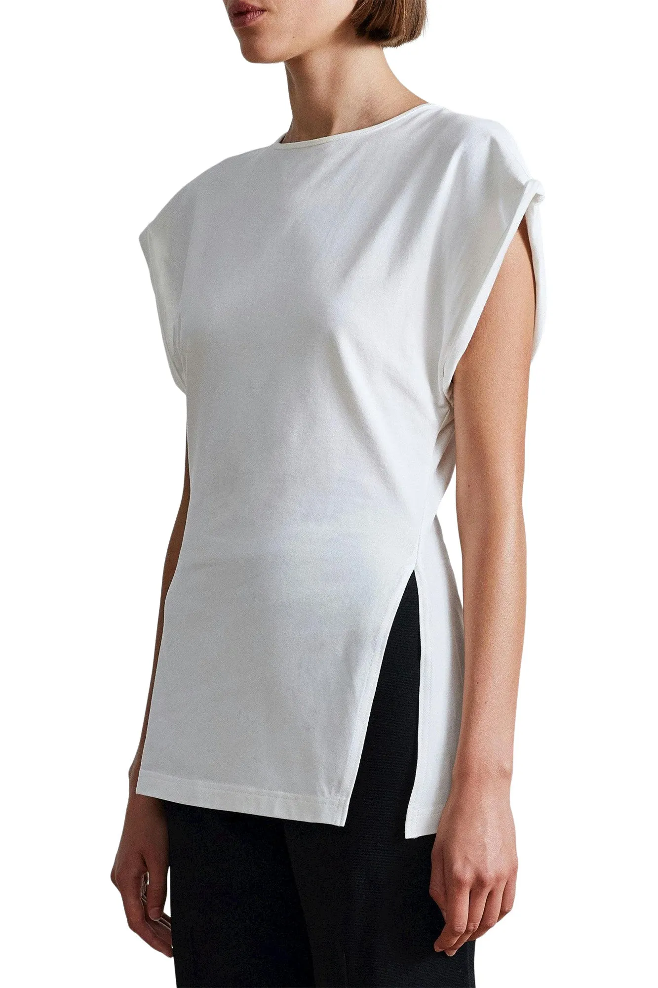 Apiece Apart Asymmetric Tunic Tee in Cream