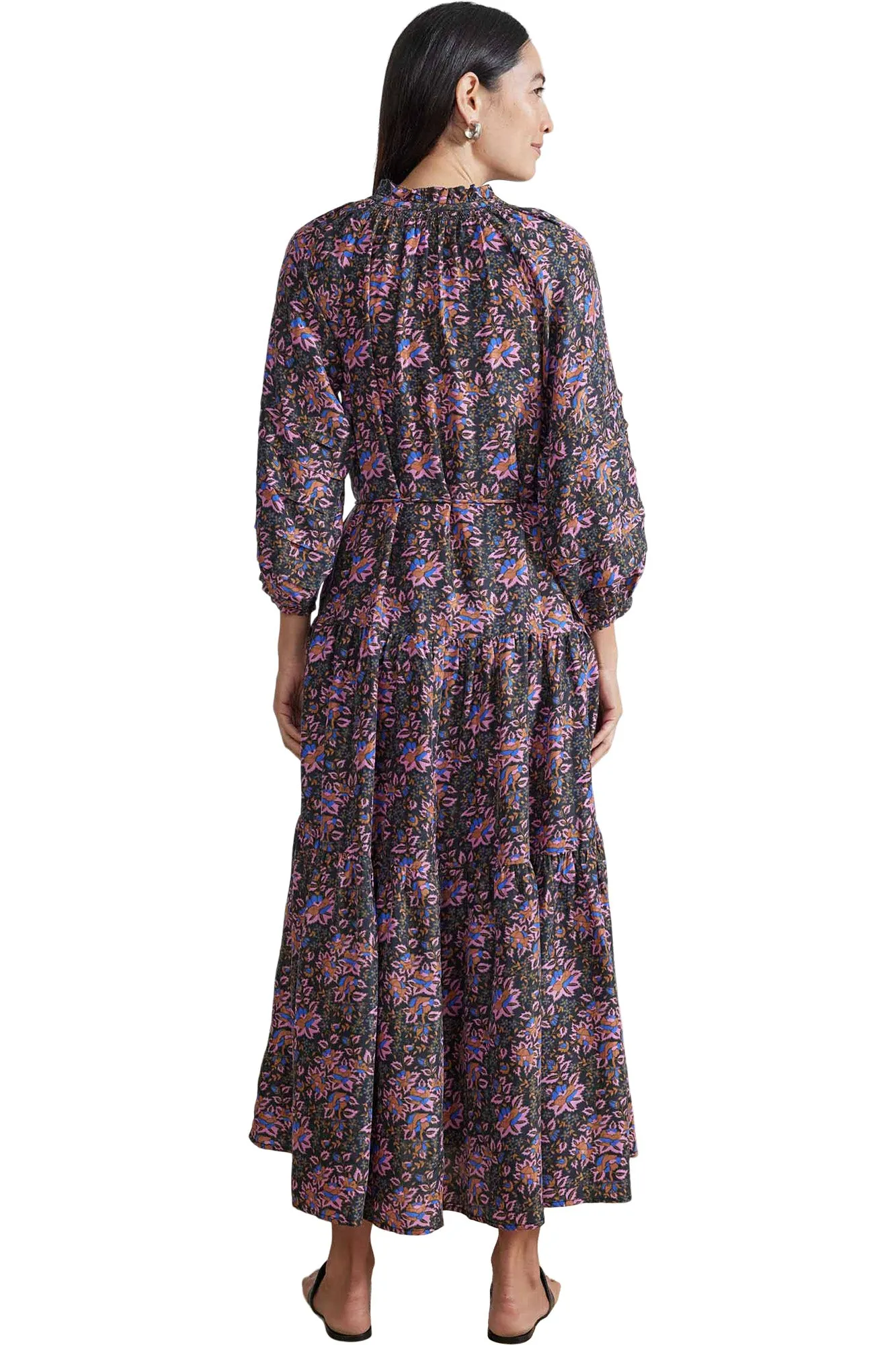 Apiece Apart Trinidad Maxi Dress in Folk Foliage Dark