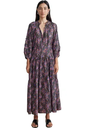 Apiece Apart Trinidad Maxi Dress in Folk Foliage Dark