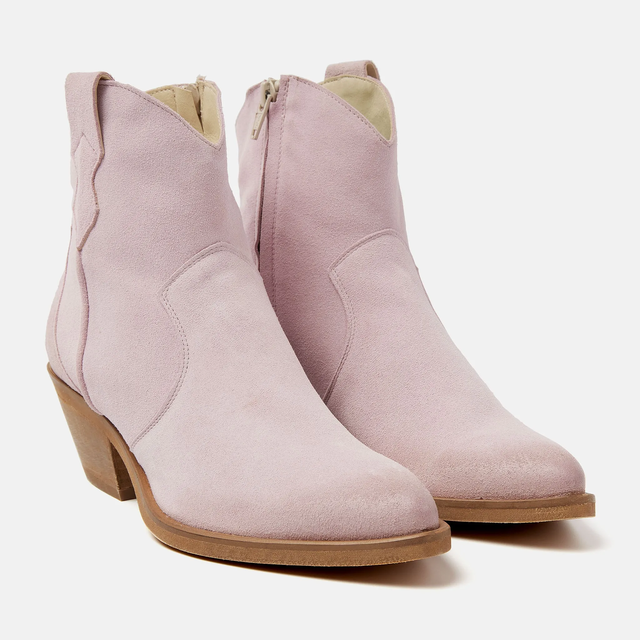 Arianna Suede Dames Enkellaarsjes Rosa