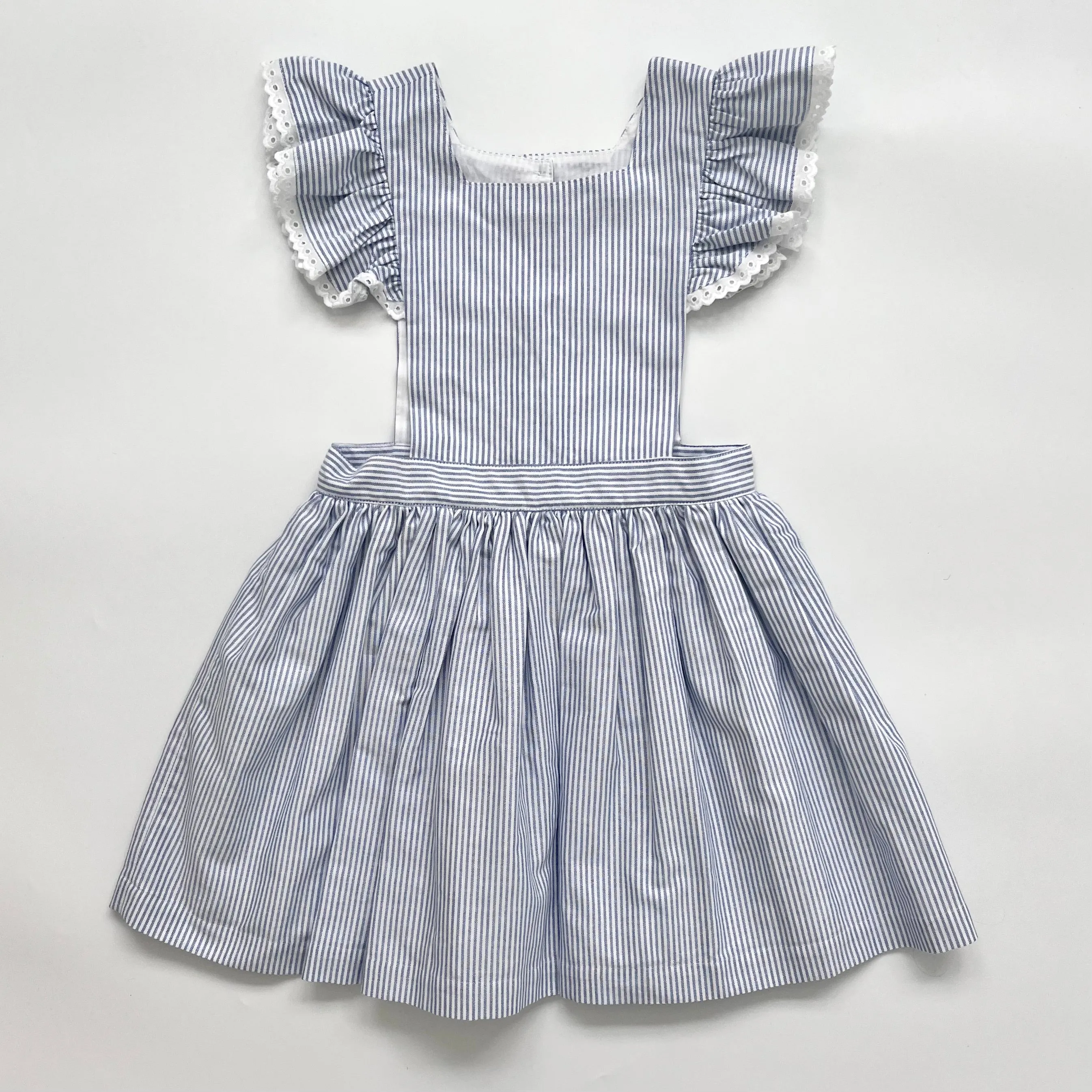 Benedita Blue And White Stripe Pinafore Dress: 6 Years