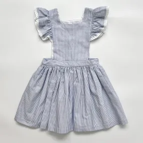 Benedita Blue And White Stripe Pinafore Dress: 6 Years