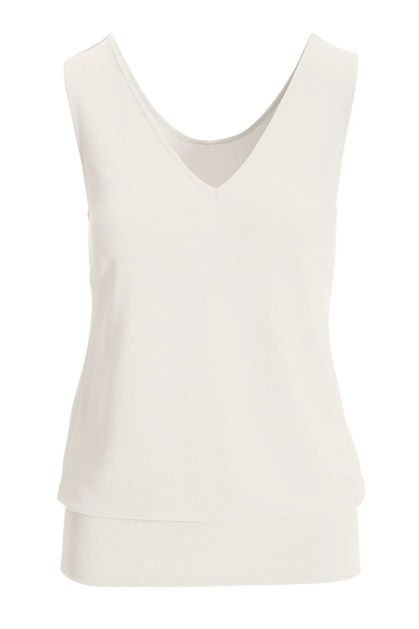 Beyond Travel Sleeveless Blouson Top Ivory Coast