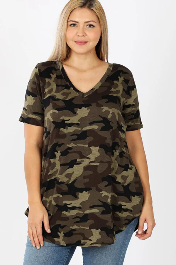 BK Brand Army V-Neck Tee Plus