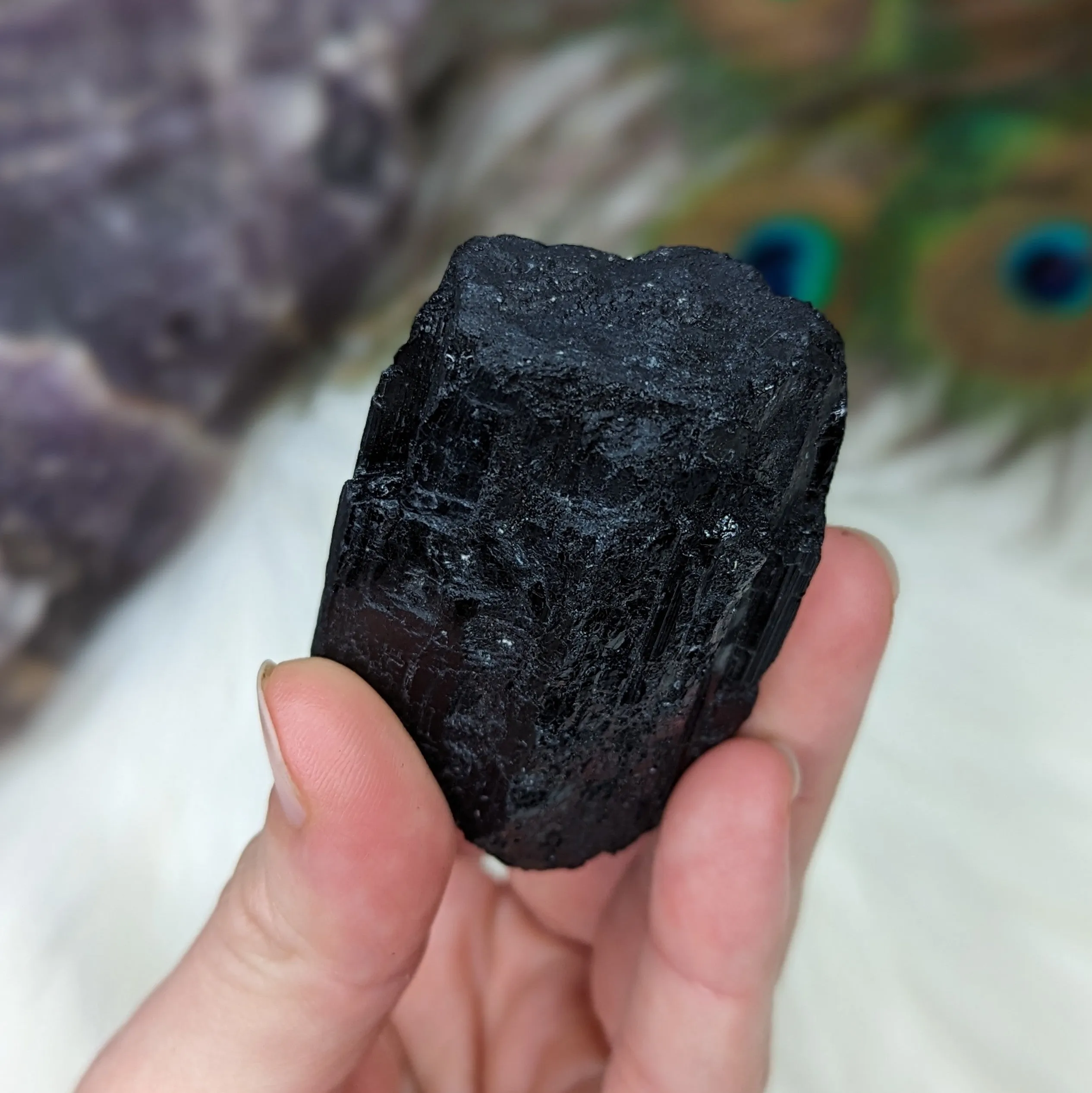 Black Tourmaline AA Gemmy Crystal Specimen