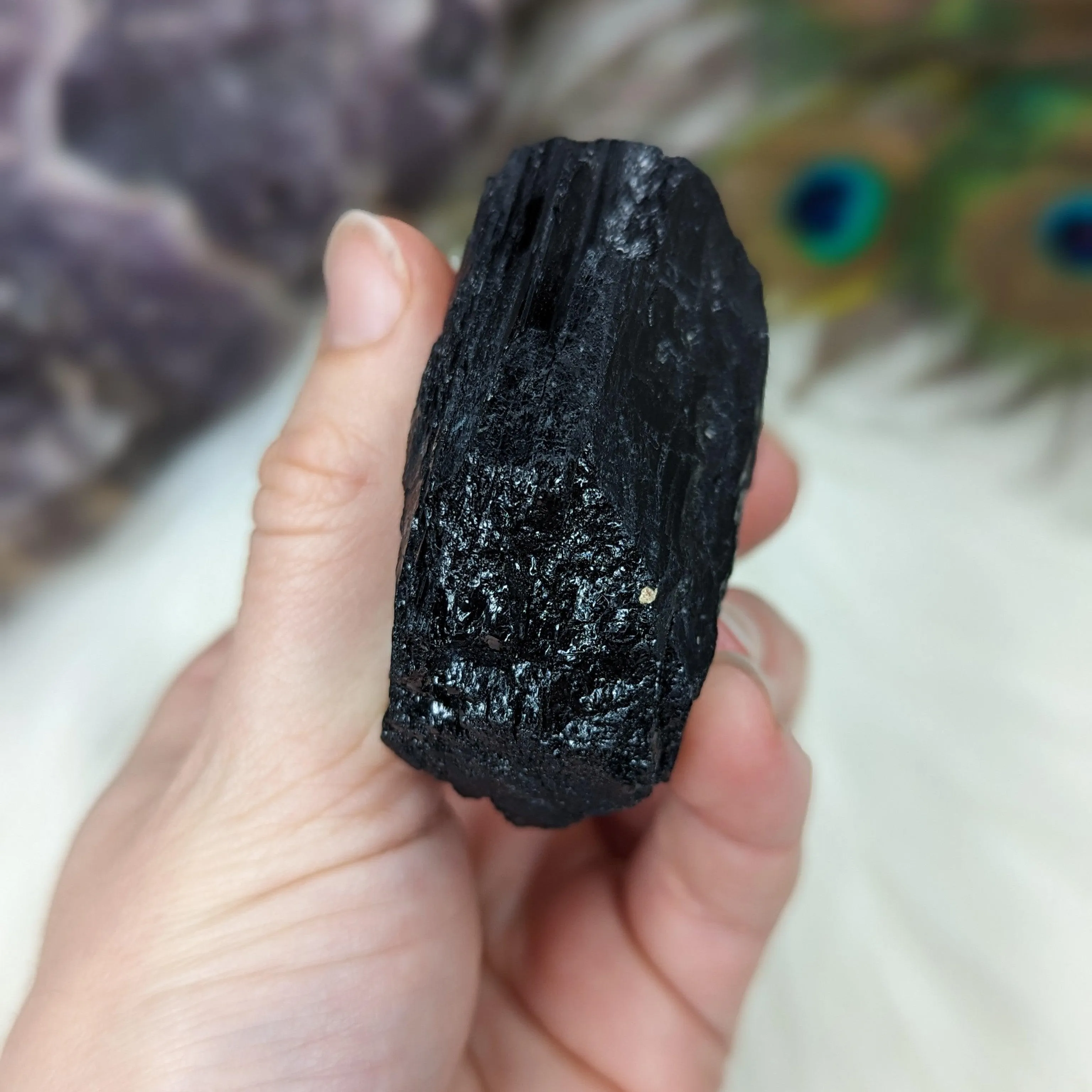 Black Tourmaline AA Gemmy Crystal Specimen