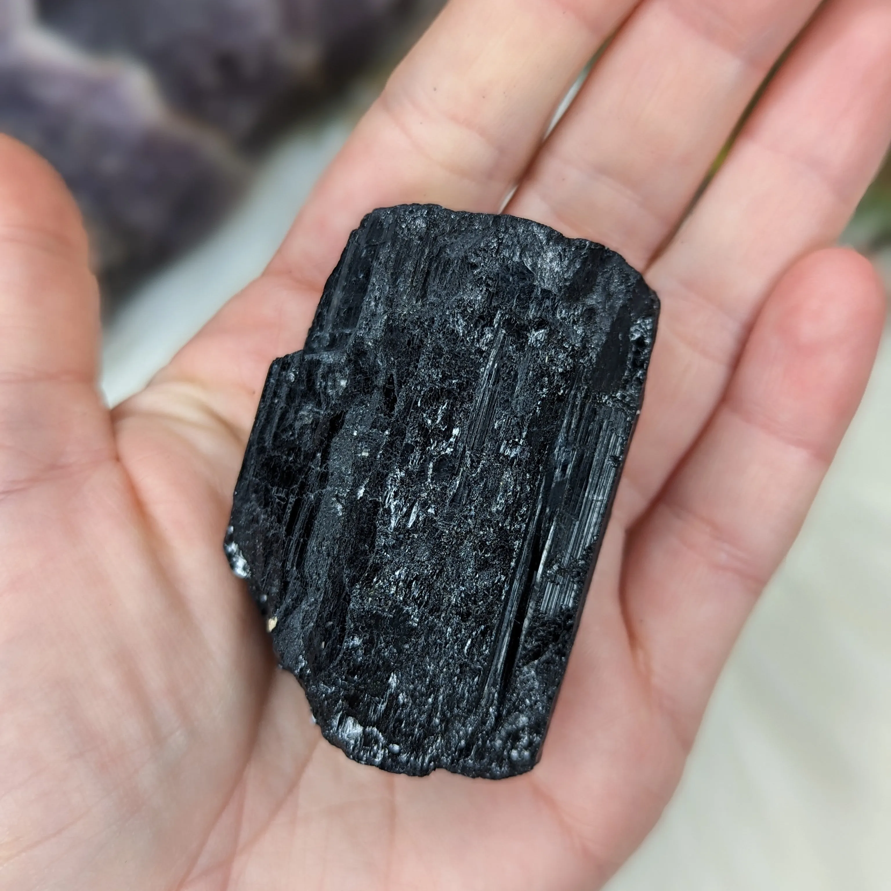 Black Tourmaline AA Gemmy Crystal Specimen