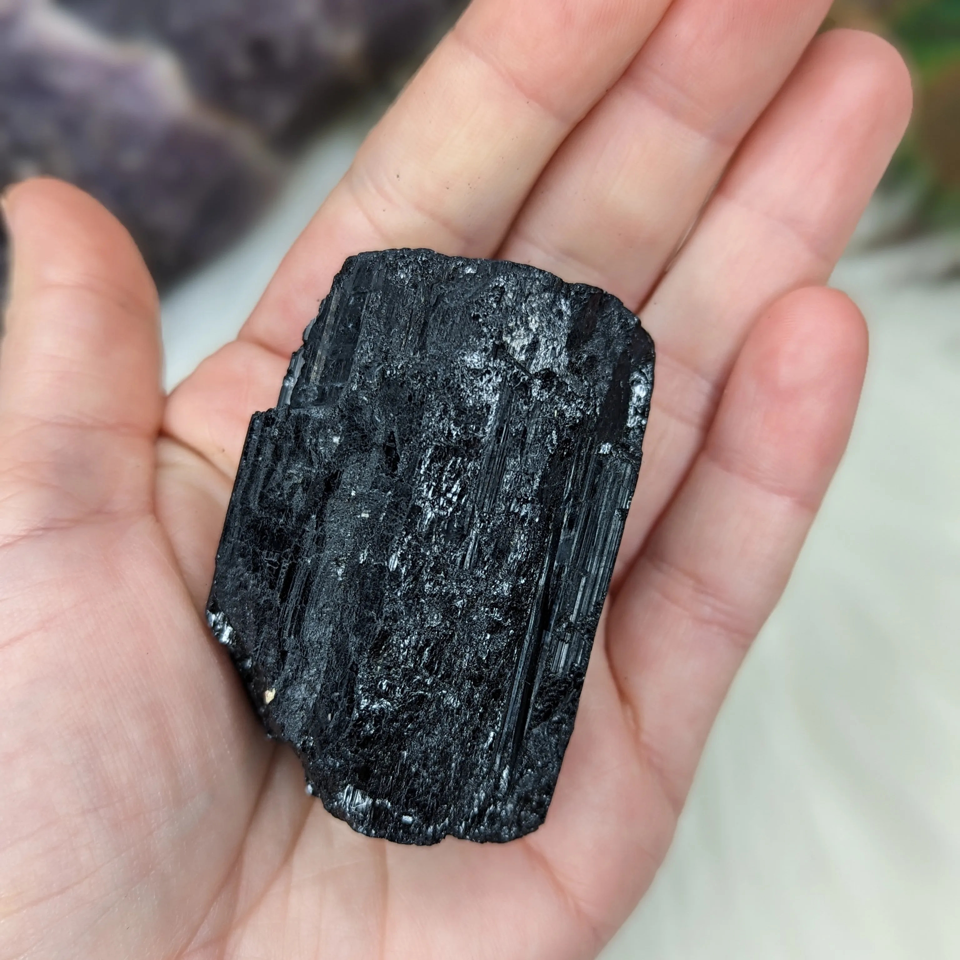 Black Tourmaline AA Gemmy Crystal Specimen