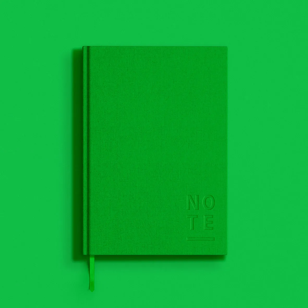 Blank Canvas Green A5 Lined Notebook - P19A/B