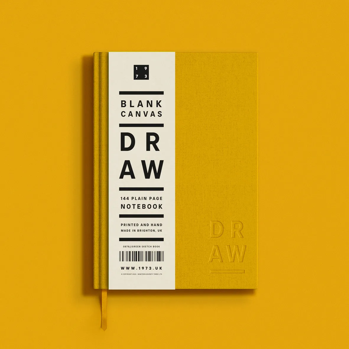 Blank Canvas Yellow A5 Plain Sketchbook - P22B