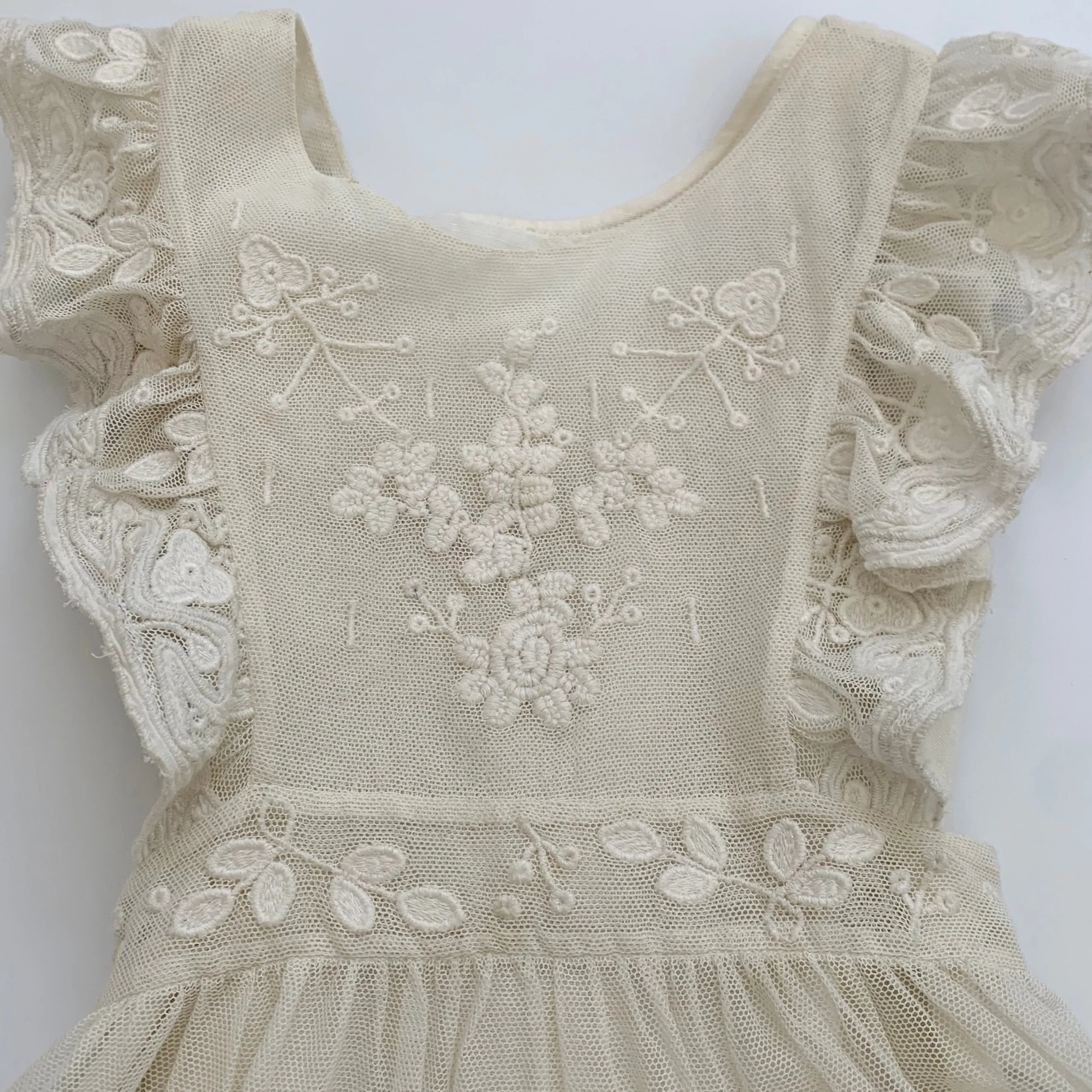 Bonpoint Cream Tulle Ceremony Dress: 3 Years