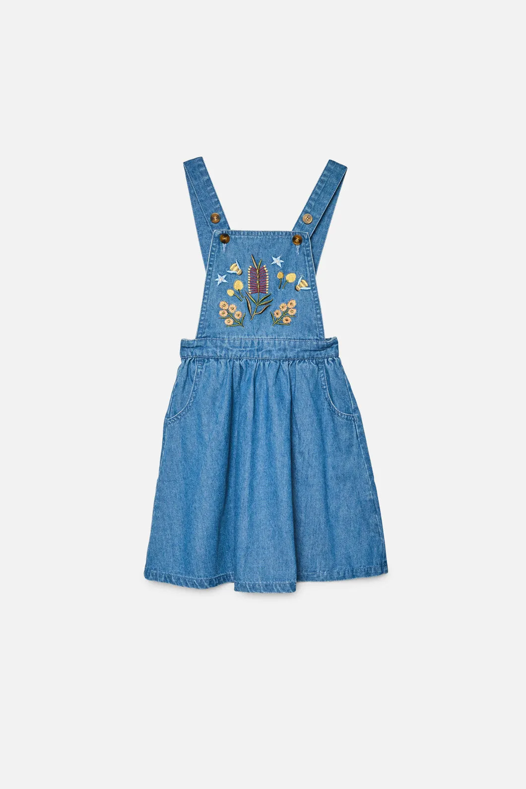 Bottle Brush Kids Emb Pinafore