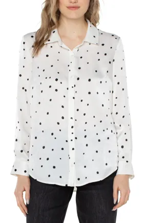 Button Front Woven Blouse