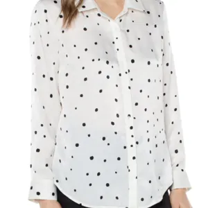 Button Front Woven Blouse