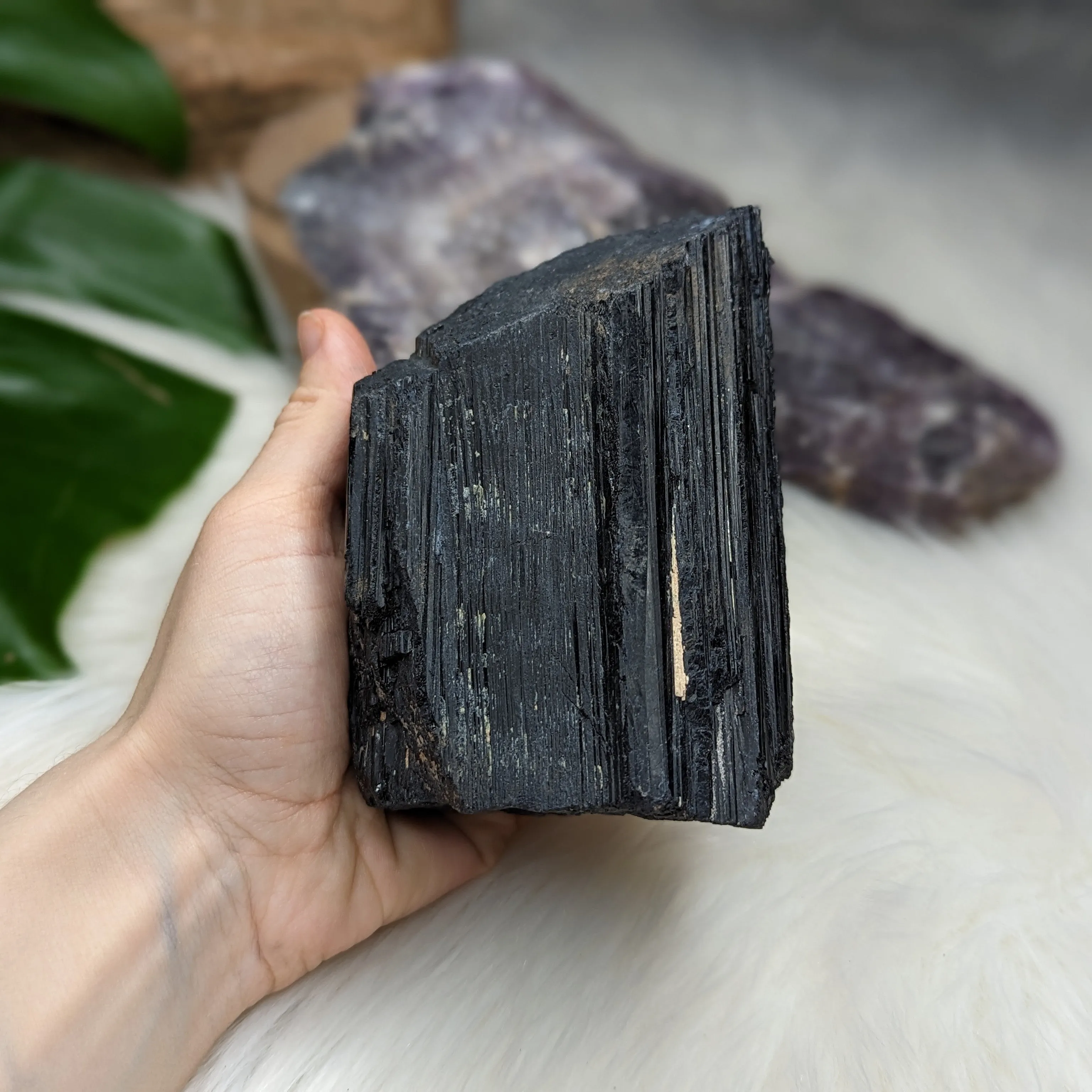 Chunky Black Tourmaline Natural Specimen ~ Large