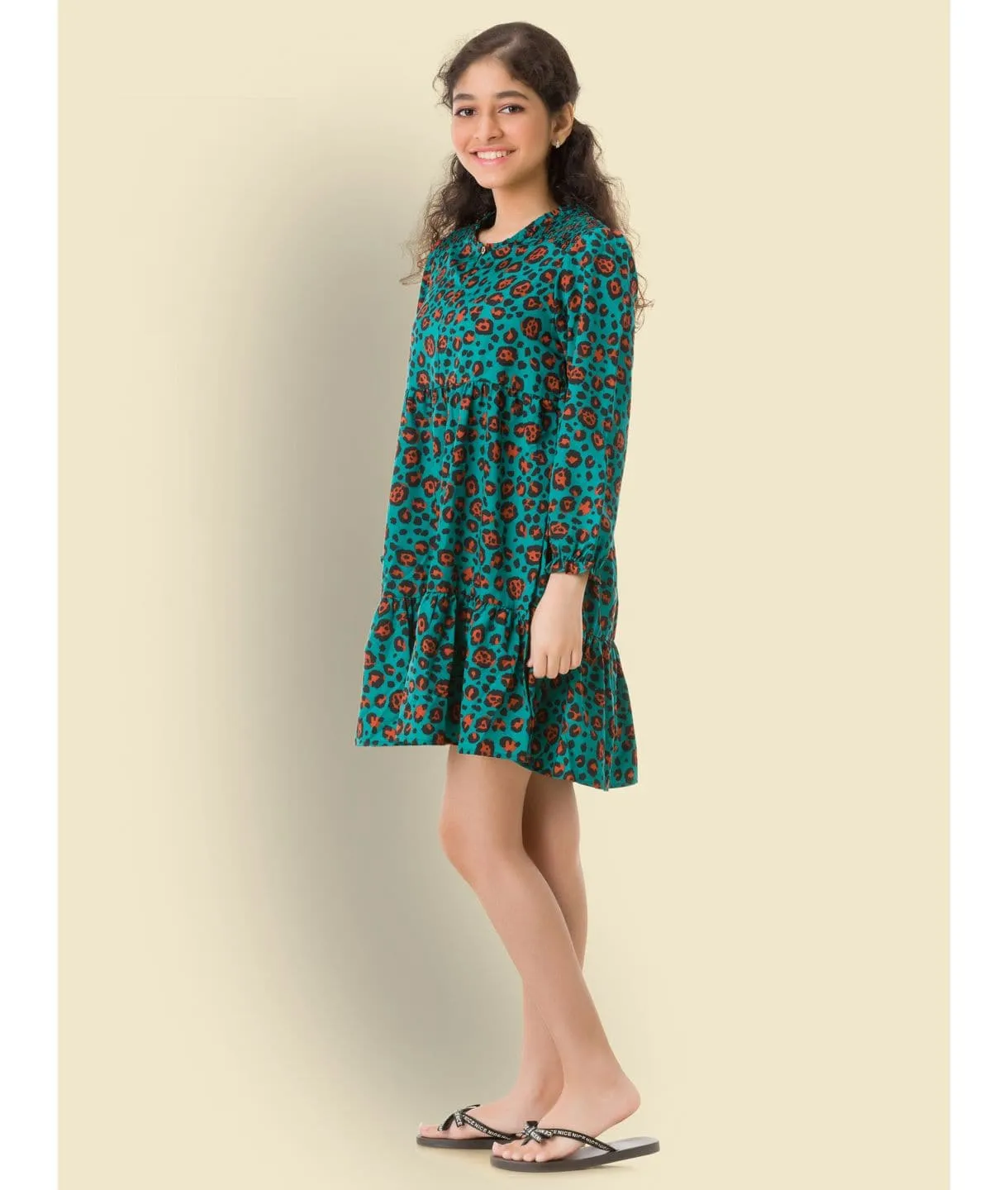 Cotton 3/4th Sleeves Dress for Girls