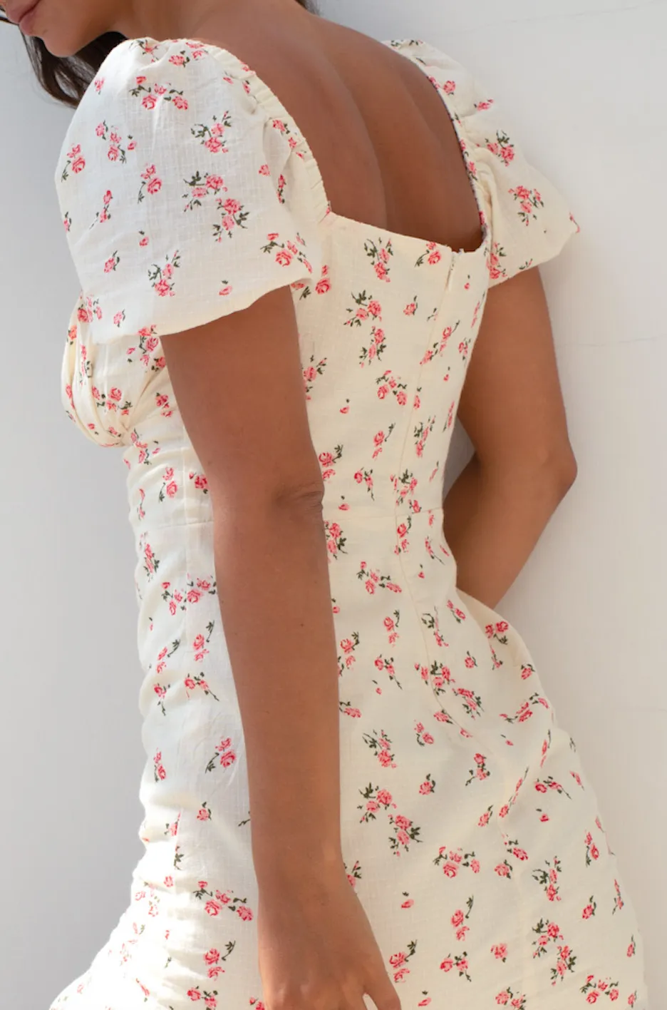 COTTON MOCHI TEA MIDI DRESS