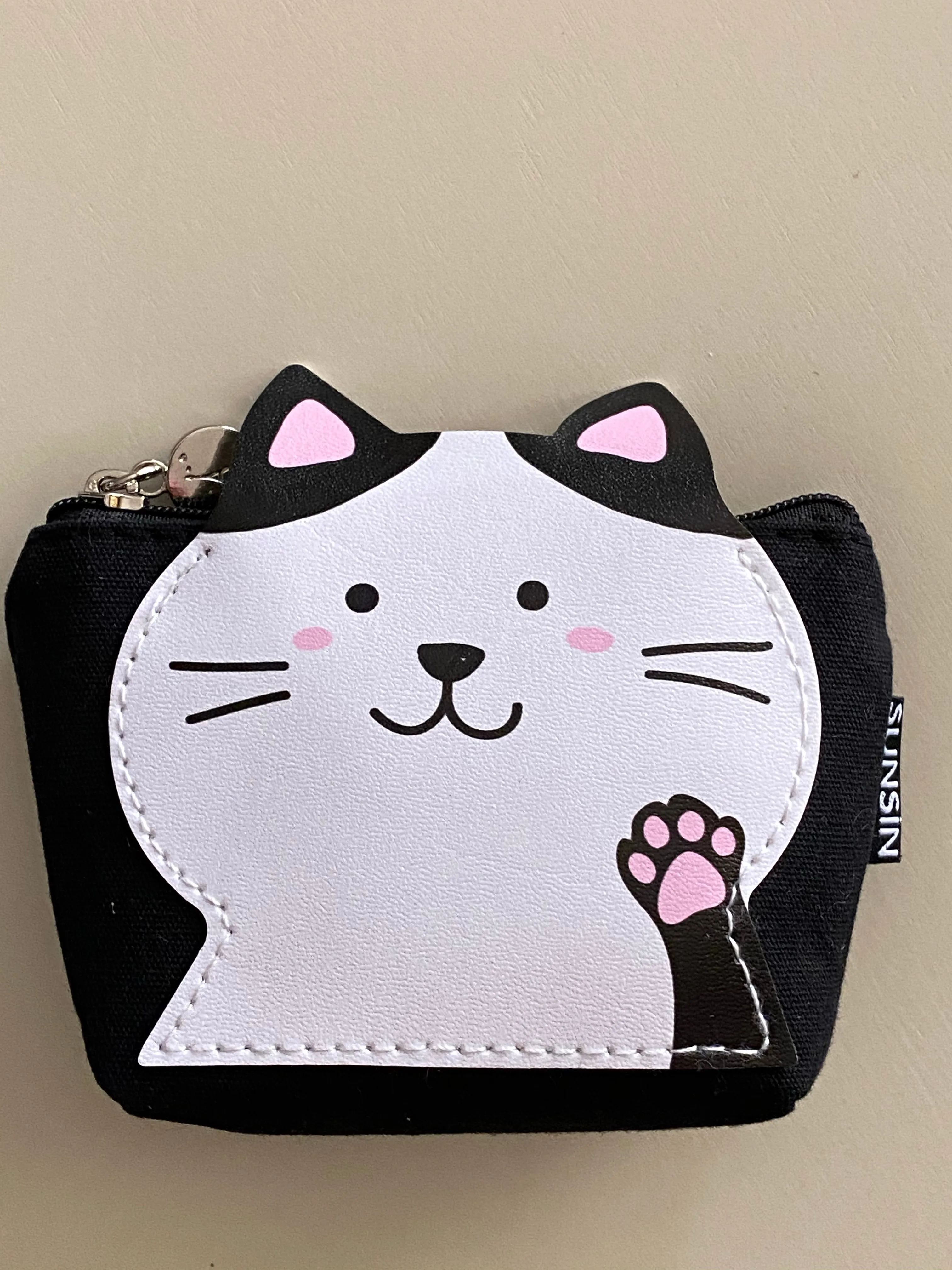 Cute Canvas Animal Coin Purse With Small Side Pocket