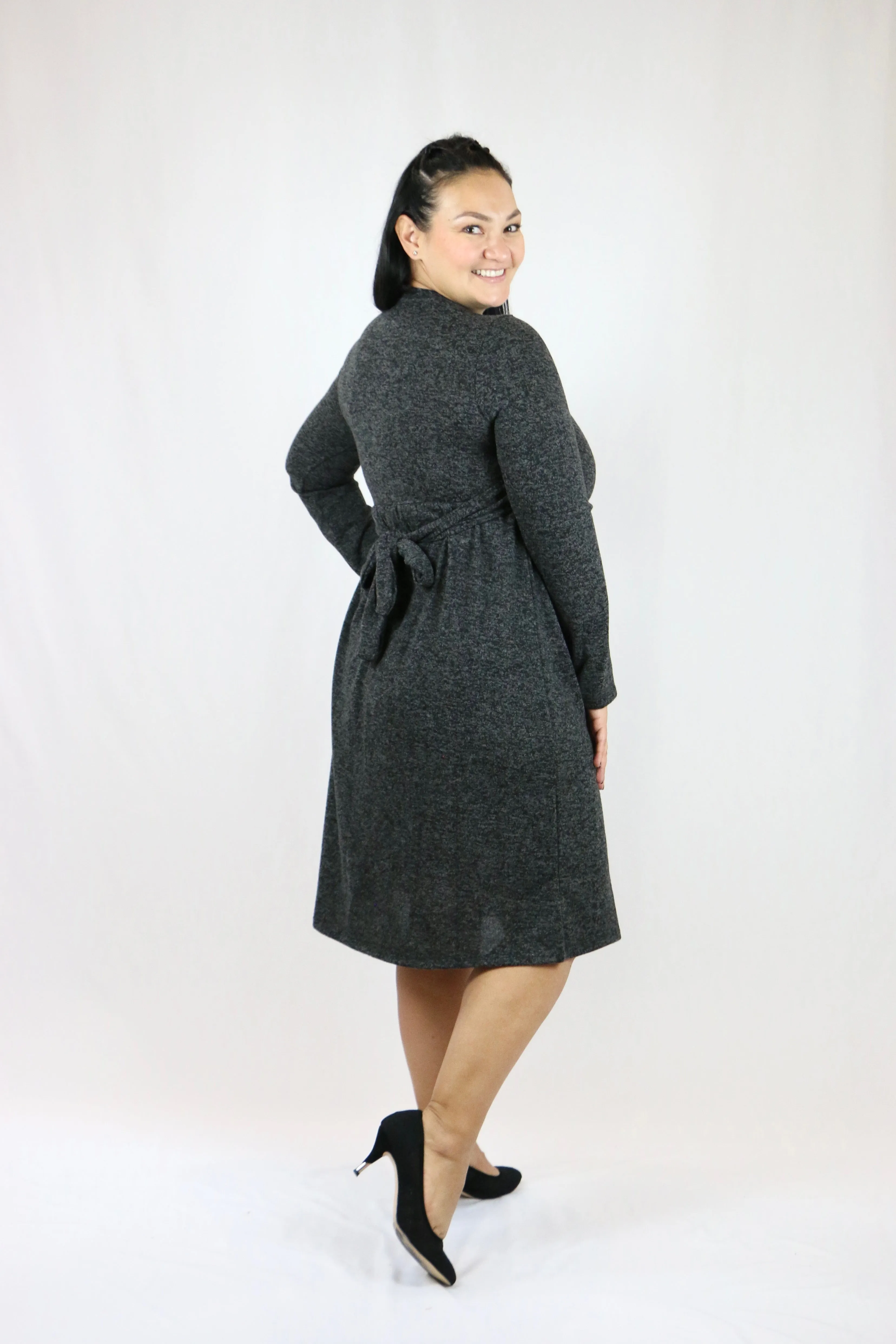 Daria Dress Charcoal - M, XL, 2XL