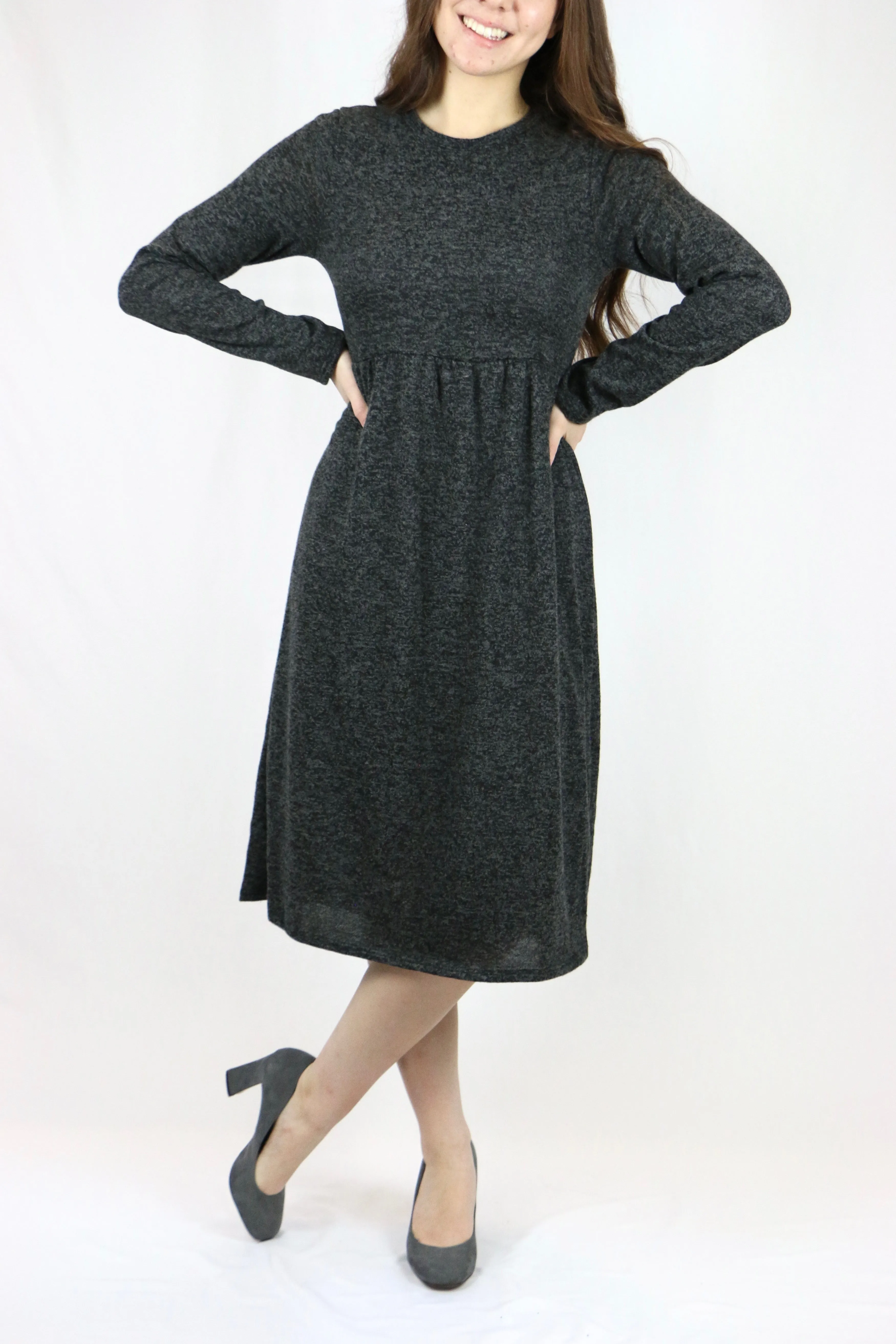 Daria Dress Charcoal - M, XL, 2XL