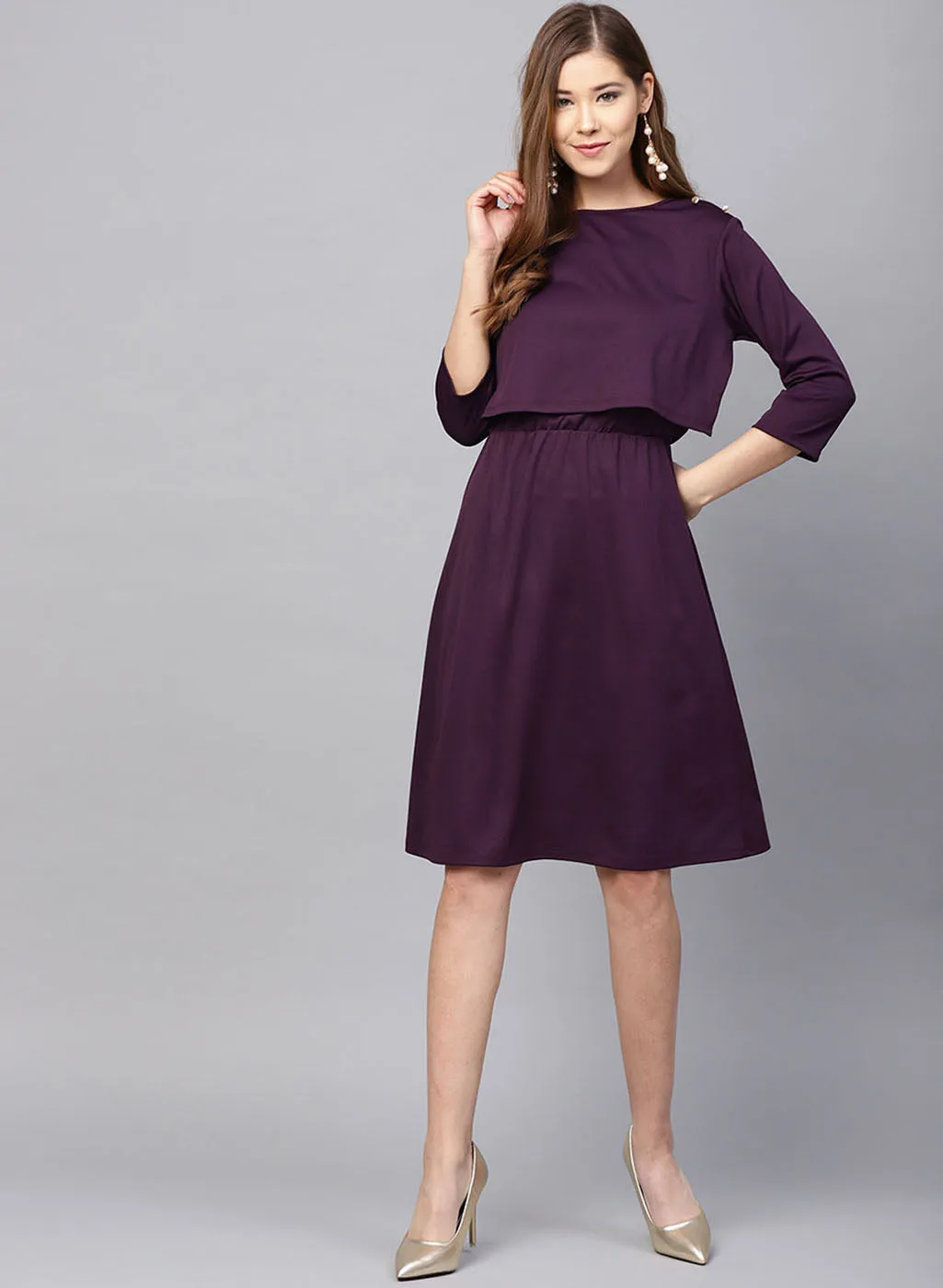 Dress With Overlap Front