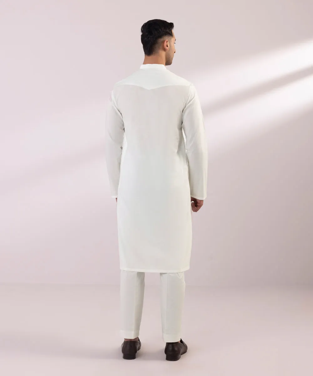 Embroidered Cotton Dobby Kurta