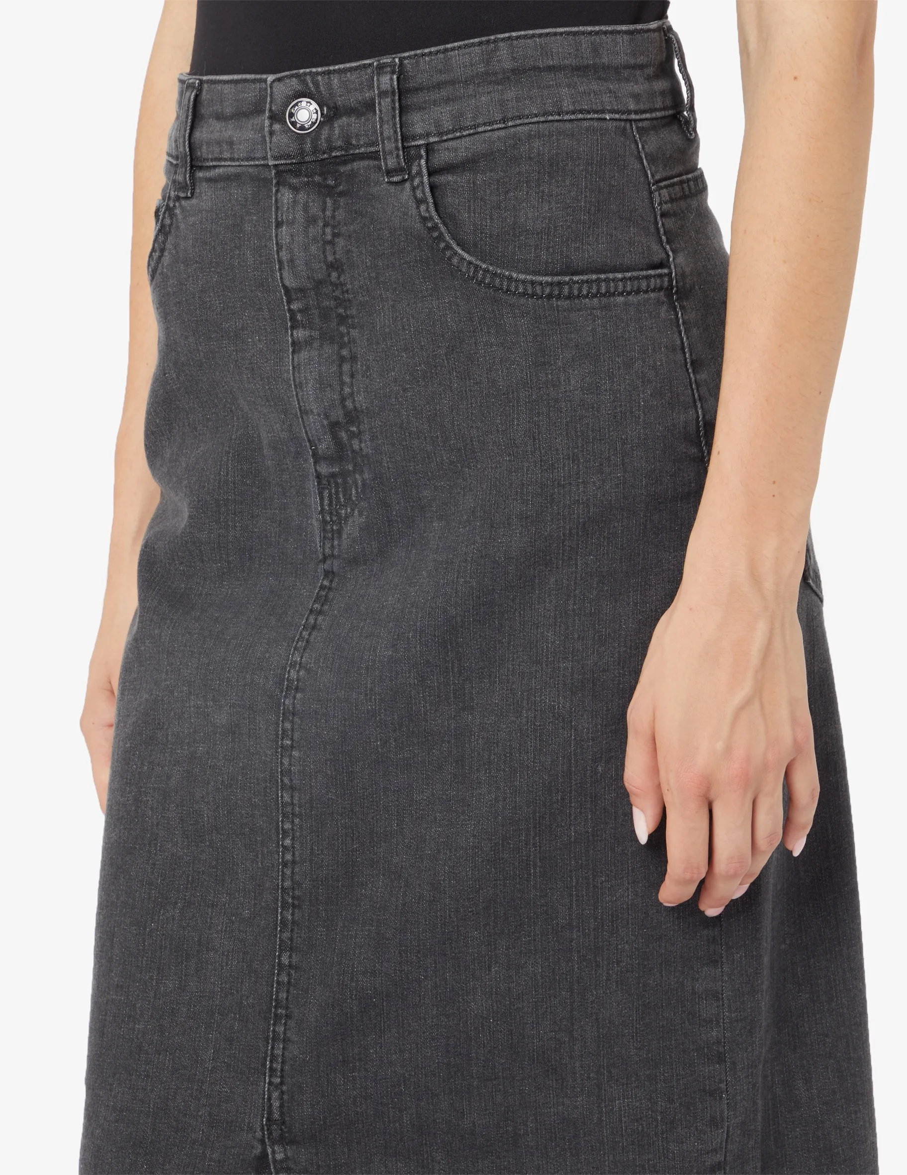 EMME Marella Biblios long denim skirt with front slit