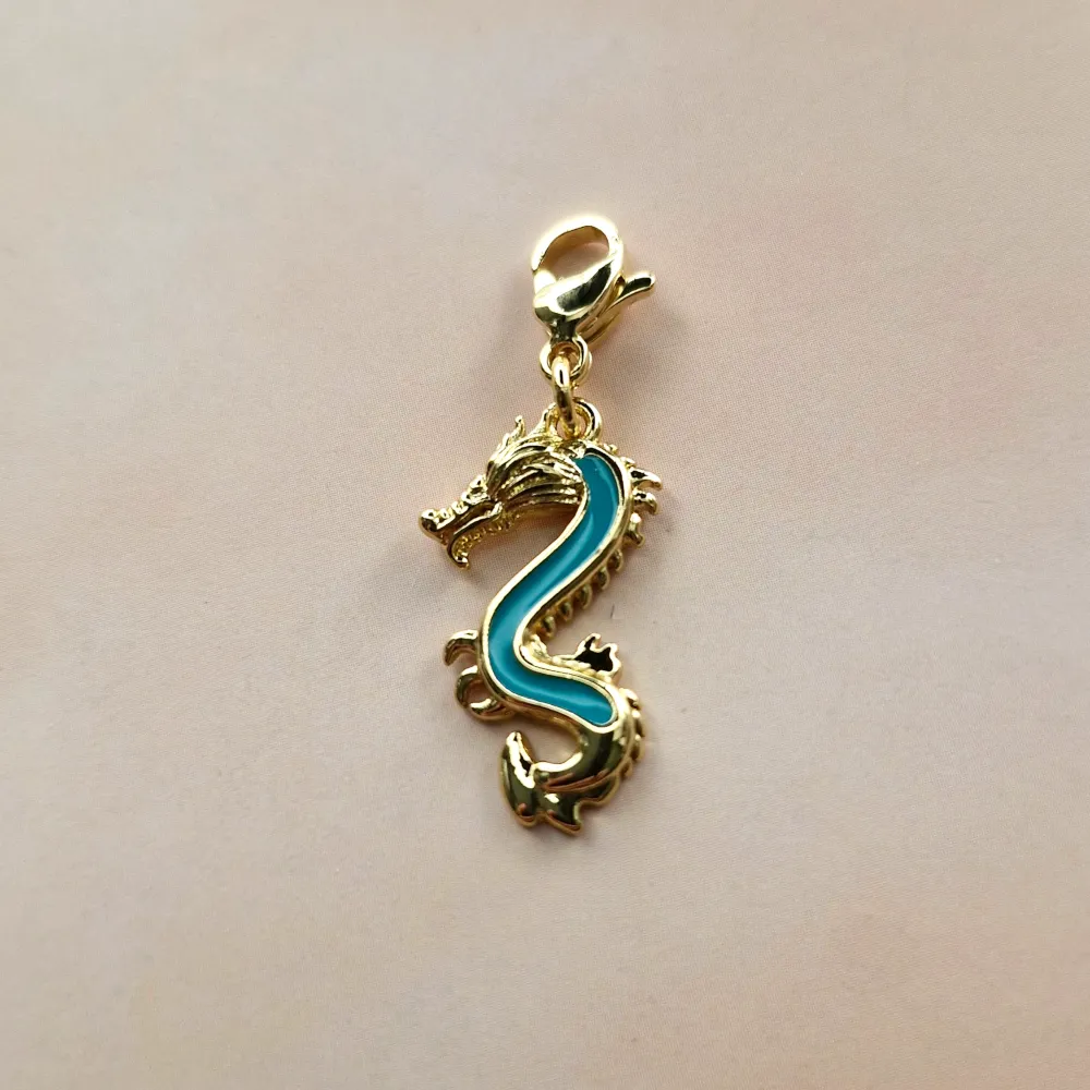 Enameled Dragon Simple Charm