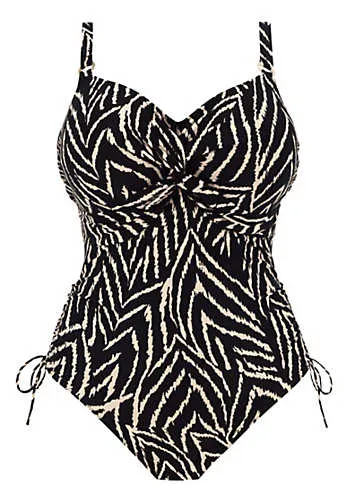 Fantasie Silhouette Island Twist Front Swimsuit with Adjustable Leg | Grattan