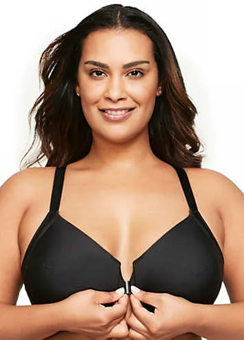 Glamorise Full Figure Plus Size Front Close Wonderwire Bra with Smoothing Back | Kaleidoscope