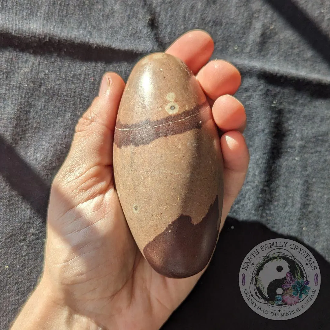 Hand Held Shiva Lingham Stone from India ~ Ideal for Reiki ~ Kundalini Activator