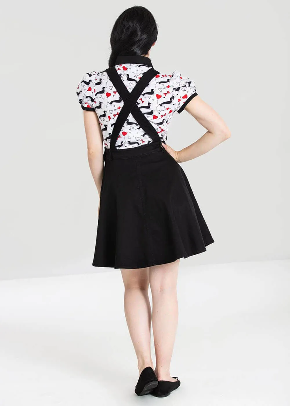 Hell Bunny Dakota 50's Pinafore Swing Dress Black