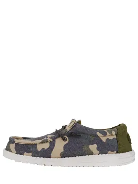 Hey Dude Mocassino Uomo Wally Washed Camo Mimeetico