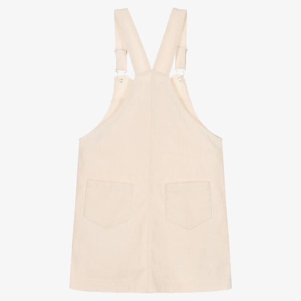 Ivory Corduroy Pinafore Dress