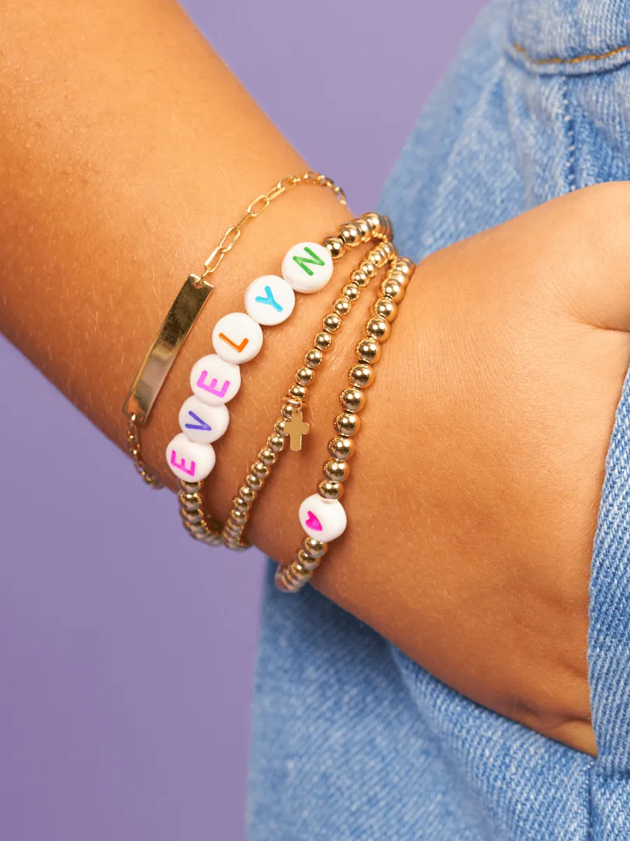 Kid Stretch Bracelet with Cross Charm