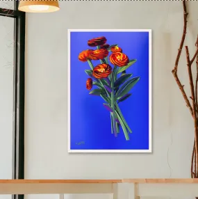 Large Flowers 24x36 Framed canvas