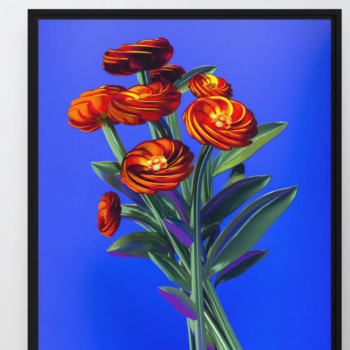 Large Flowers 24x36 Framed canvas