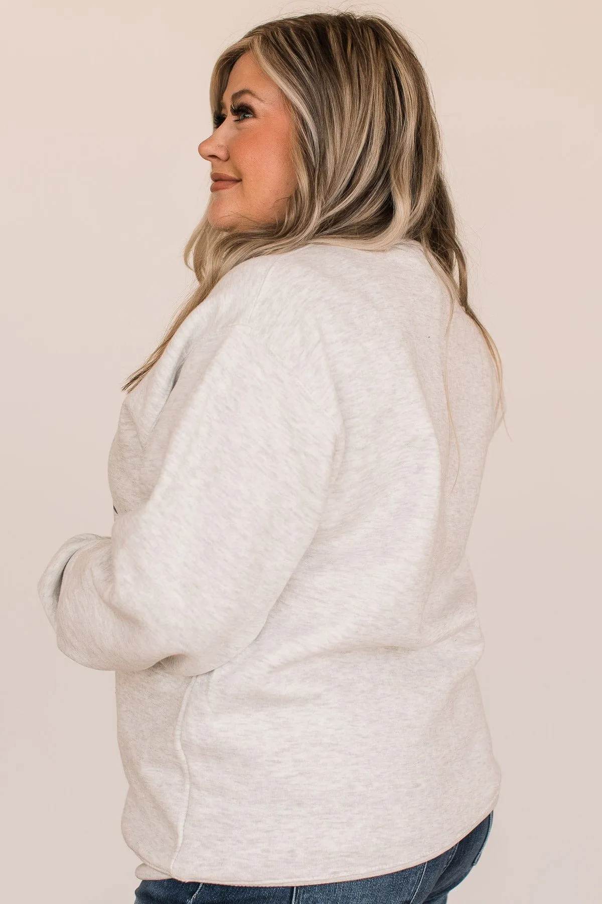 Life Is Better By The Campfire Crew Neck- Light Heather Grey