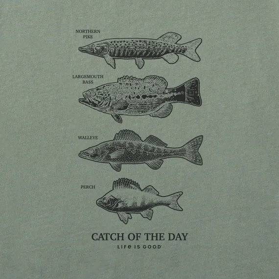 Life is Good Men's Crusher Tee - Fineline Freshwater Catch of the Day