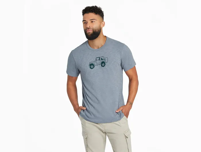 Life is Good Men's Textured Slub Tee - Favorite Passenger