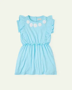 Light Blue Ruffled Summer Dress