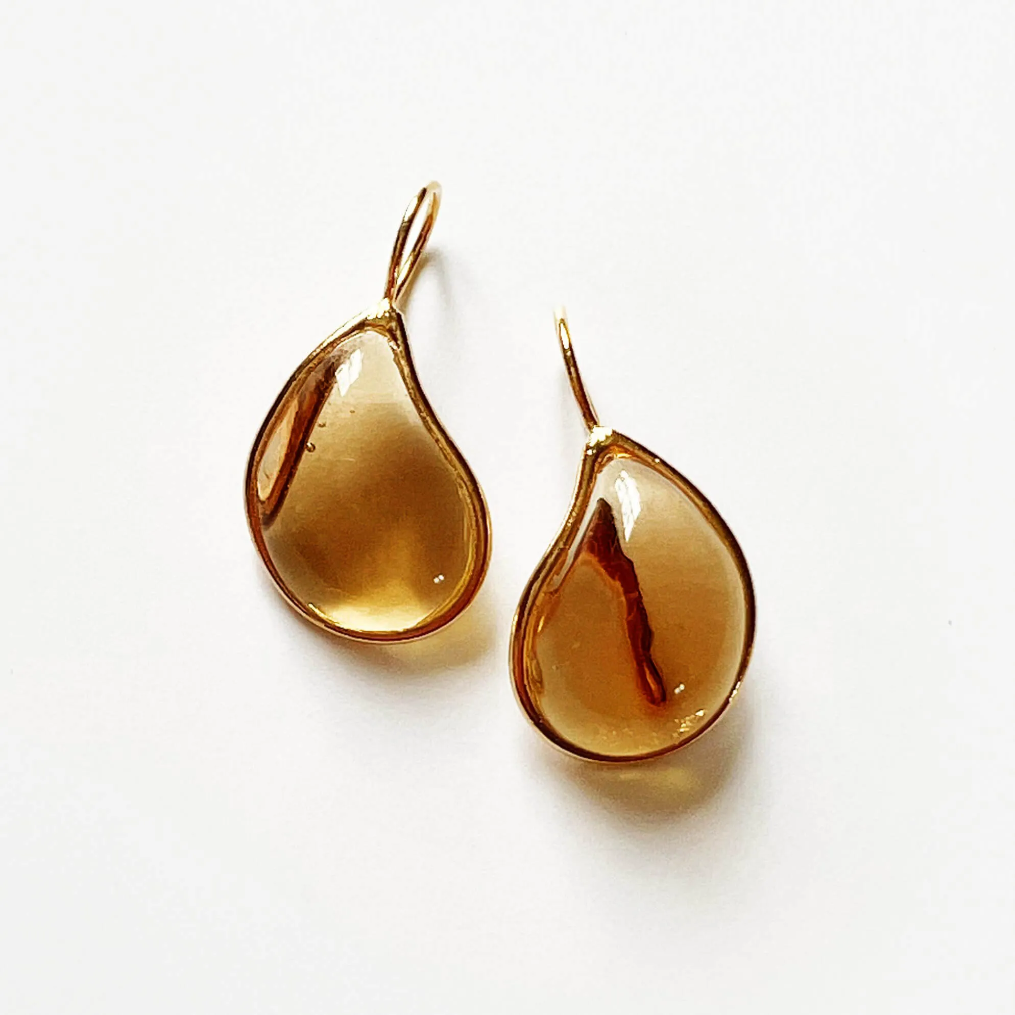 LOULOU SIMPLE EARRINGS AMBER