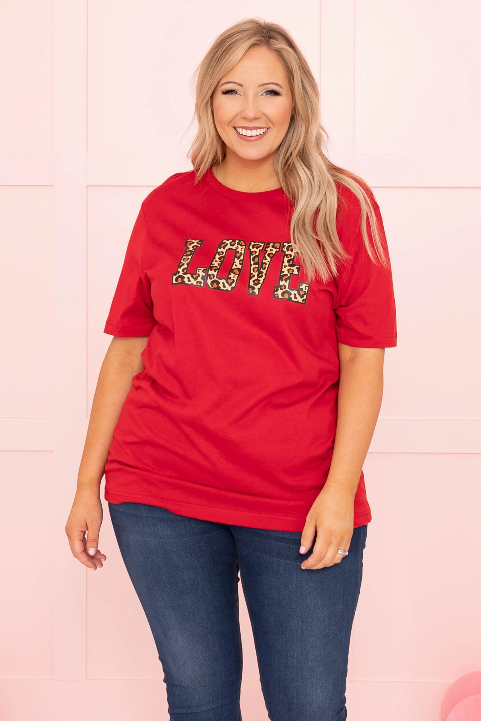 Love Struck Tee, Canvas Red