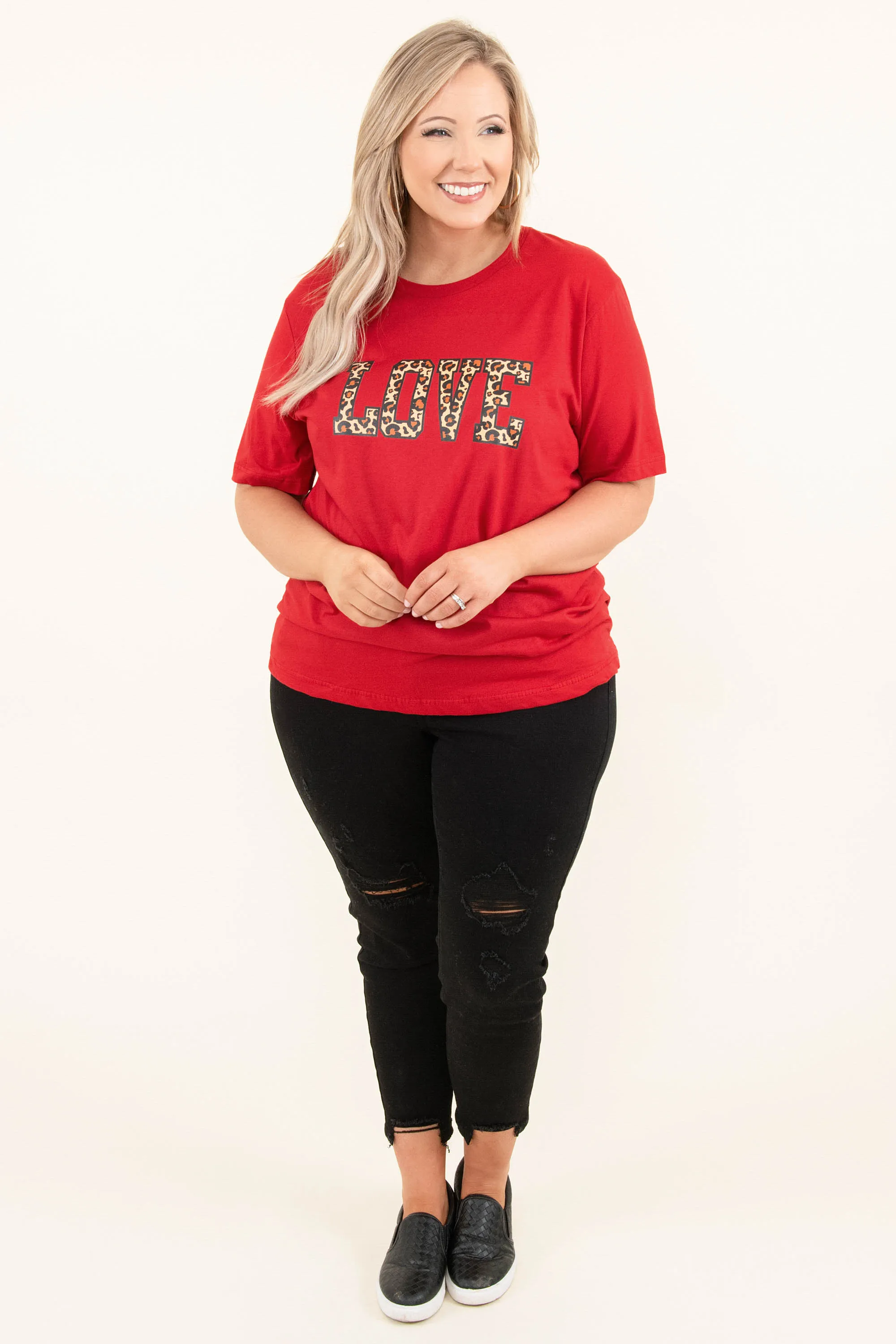 Love Struck Tee, Canvas Red